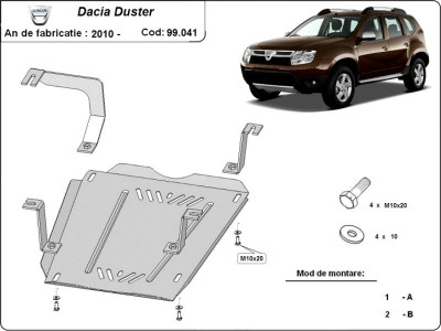 Scut metalic pentru rezervor Dacia Duster III 2018-prezent foto