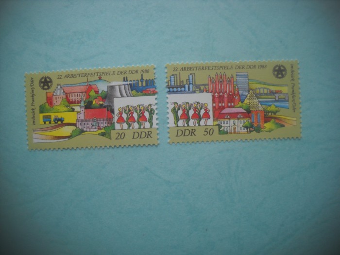 HOPCT TIMBRE MNH 1230 FESTIVALUL MUNCITORESC -2 VAL-1988-GERMANIA DDR/RDG
