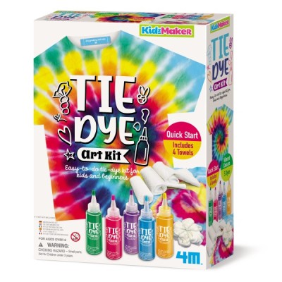 Kit creativ pentru colorare textile, Tie Dye Art Kit, KidzMaker, 4M foto