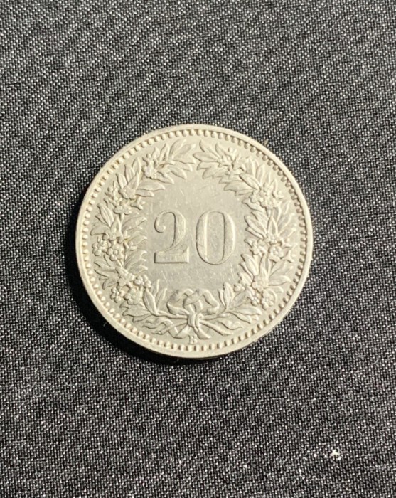 Moneda 20 rapper 1930 Elvetia