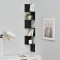 [en.casa]&reg; Raft Design Retro Style, 1 raft perete Modell 22, MDF, negru mat lacuit HausGarden Leisure
