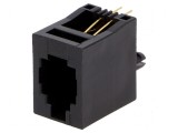 Conector RJ9 soclu 4 PIN 4p4c THT drept