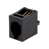 Conector RJ9 soclu 4 PIN 4p4c THT drept