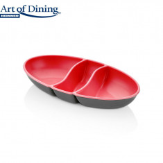TAVA APERITIV 3 COMPARTIMENTE 25.5 x 15 x 3 CM, ART OF DINING BY HEINNER ( mix