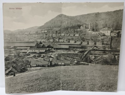 ANINA , VEDERE GENERALA , CARTE POSTALA DUBLA , 1911 foto