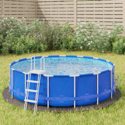 Acoperire geotextil piscina, gri deschis, &amp;Oslash;306 cm, poliester GartenMobel Dekor foto