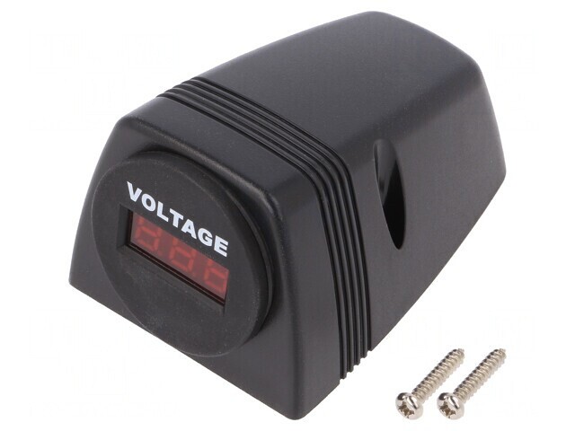 Voltmetru Digital Panou LED Negru 6-33V