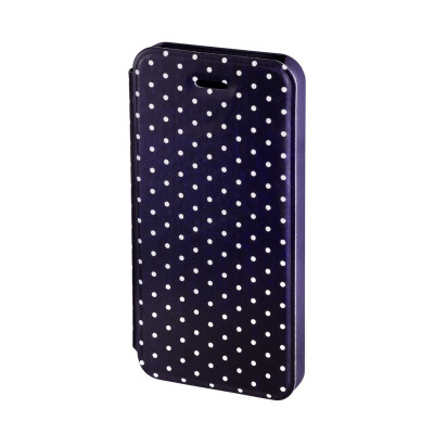 Husa Booklet Lumi Dots iPhone 5/5S, Negru/Alb foto