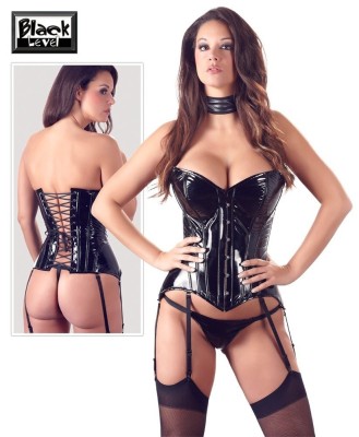 Latex Look Corset Donna# foto
