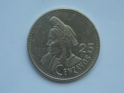 25 CENTAVOS 1998 GUATEMALA foto