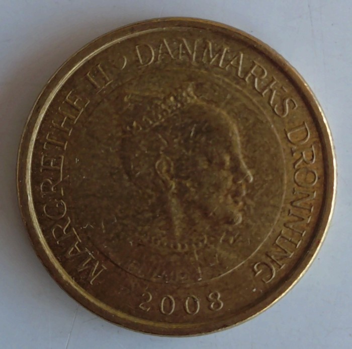 Moneda Danemarca - 20 Kroner 2008 - An mai rar