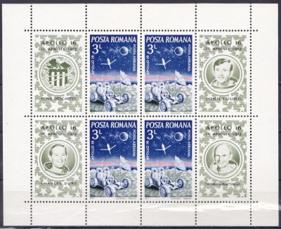 TSV$ - 1972 LP 791 A APOLLO 16, BLOC X 4 MNH/** LUX foto