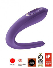 Vibrator pentru cupluri SATISFYER PARTNER, Double Classic Purple foto