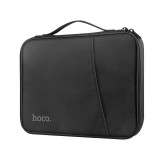 Cumpara ieftin Geanta Hoco GT2 pentru Laptop, 10.9&quot;, 3 Compartimente, Fermoar, Textil, Negru