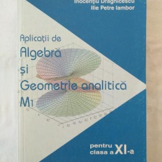 I. Draghicescu I.P. Lambor - Aplicatii de algebra si geometrie analitica M1 pentru clasa a XI-a