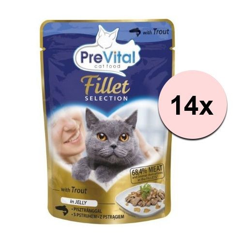 PreVital Fillet Selection cu păstrav &icirc;n aspic 14 x 85 g