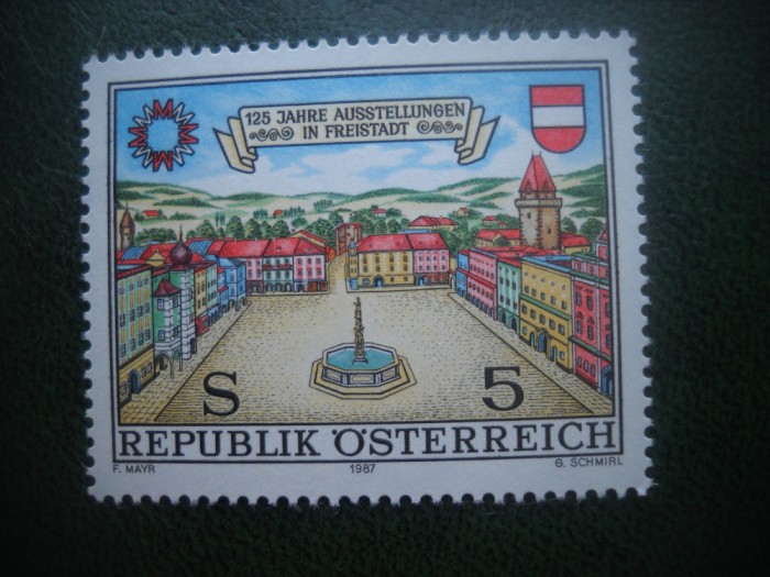 HOPCT TIMBRE MNH 646 TARGUL FREISTADT 125 ANI 1987 -1 VAL AUSTRIA