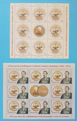 TIMBRE ROMANIA 2014 L.P.2026c 150 ANI CURTEA DE CONTURI MNH**(vezi descrierea) foto