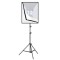 Softbox cu soclu de 4 becuri, trepied reglabil 200 cm, 4 becuri LED de 20W