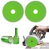 Set 2 Discuri Taiere Sunmostar Verde, Otel, Fierastrau Circular Lemn