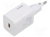 Alimentator BASEUS 25W 5-12V DC USB-C alb plug-in pulsatoriu