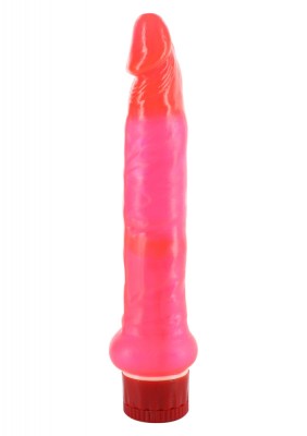 Vibrator Anal Slim Jim, Multispeed, PVC, Roz, 17 cm foto