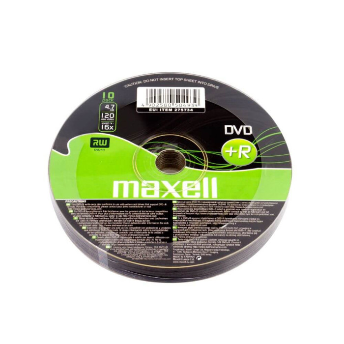 Set 10 DVD +R Inscriptibil Maxell, Capacitate 4.7 GB, Viteza 16x, DVD+R Maxell, DVD+R Printabil, DVD+R 16x4.7 GB, Maxell DVD+R 16x4.7 GB la Set, DVD+R