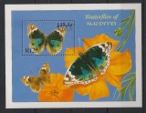MALDIVES 2000 FAUNA INSECTE FLUTURI, Nestampilat