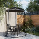 VidaXL Plasa de tantari pentru umbrela 220 ochiuri negru &Phi;300x230 cm