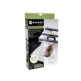 Set 100 pungi de vidat netede 200x300 mm, ideale pentru gatit in sistem Sous-Vide, Hendi, 2 straturi, 75 microni, DNH970683