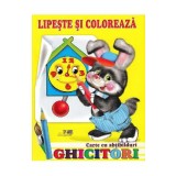 Ghicitori - Iepure - Lipeste si coloreaza. Carte cu abtibilduri