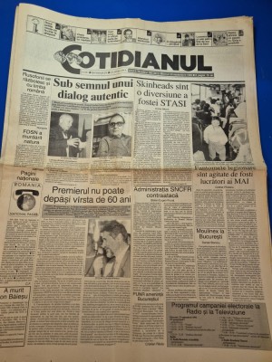 ziarul cotidianul 23 septembrie 1992 - octavian paler,stefan augustin doinas,gica hagi,mircea lucescu,michel jackson foto
