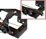 ProGARDEN Campo RM500C remorca 500kg motocultor, 1 osie, prindere bolt, roti profil rutier 5.00-12, 4 prezoane, RIM 3.00B