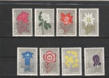 ROMANIA 1957 LP 432 FLORA CARPATINA SERIE MNH NESTAMPILATA