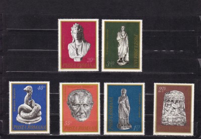 ROMANIA 1974 LP 862 ARHEOLOGIE DIN ROMANIA SERIE MNH foto