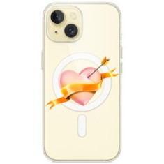 Husa personalizata apple iphone 14, magsafe, pink heart foto