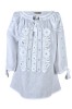 Bluza tip ie dama B23, alb optic/argintiu antichizat , marimea M