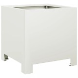 Cumpara ieftin Jardiniera de gradina, alb, 30x30x30 cm, otel