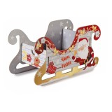 Saniuta decorativa Craciun hartie multicolora cm 36 x 15,5 x 19 H