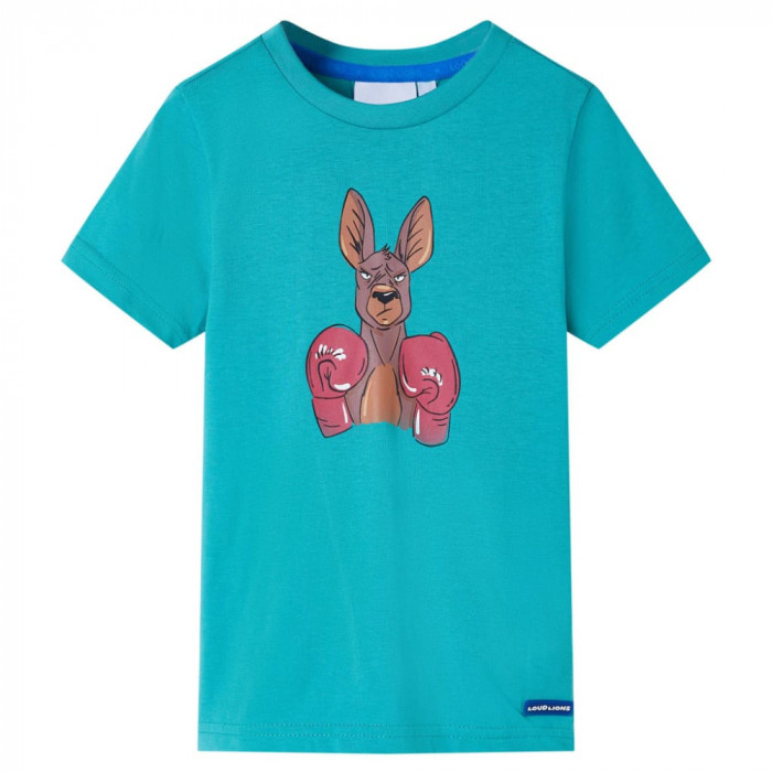 Tricou pentru copii cu m&acirc;neci scurte, verde mentă &icirc;nchis, 92 11869