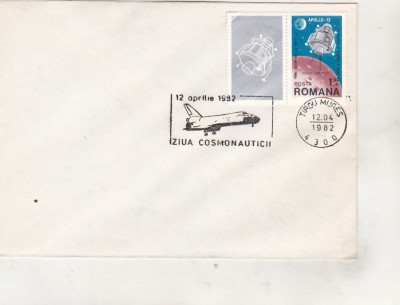 bnk fil Plic stampila ocazionala Ziua cosmonauticii 1982 Targu Mures foto