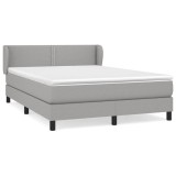 Cumpara ieftin Pat continental, gri deschis, 140x200 cm, material textil