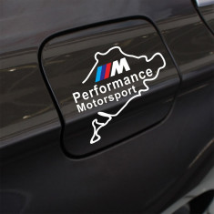 Sticker auto sticker decorativ capac rezervor carburant alb bmw m performance foto