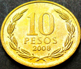Cumpara ieftin Moneda exotica 10 PESOS - CHILE, anul 2008 * cod 829 = A.UNC, America Centrala si de Sud