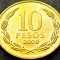 Moneda exotica 10 PESOS - CHILE, anul 2008 * cod 829 = A.UNC