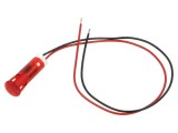 Lampă LED roșu deschis &Oslash;8mm plată APEM QS83XXHR220 pentru control cabluri