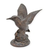 Pescarus albastru- statueta thailandeza din bronz TBB-45