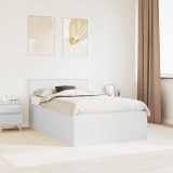 vidaXL Cadru de pat cu headboard Alb 120 x 190 cm Lemn compozit 3408592