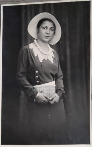 1931 Foto tip CP, moda interbelica, Bucuresti, N, Buzdugan&amp;Fiul, doamna eleganta