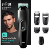 Set Aparat de tuns + Accesorii, Braun, Negru
